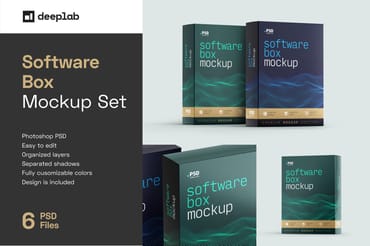 Software Box Mockup Set