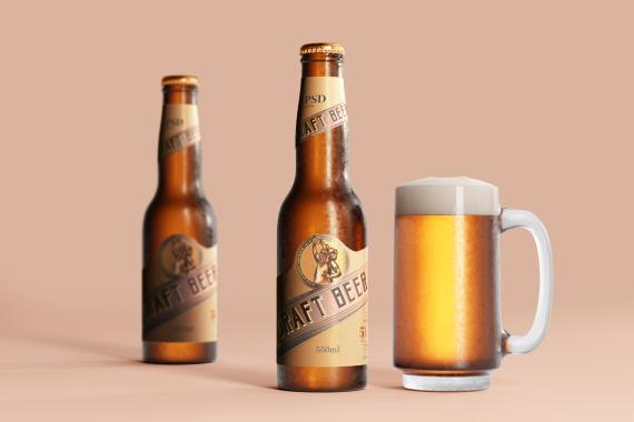 175x Cold Beer Bottle Mock-up Bundle