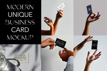 Hand Business Card Mockup Bundle