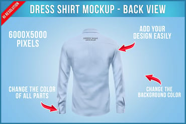 Dress Shirt Mockup - Back View