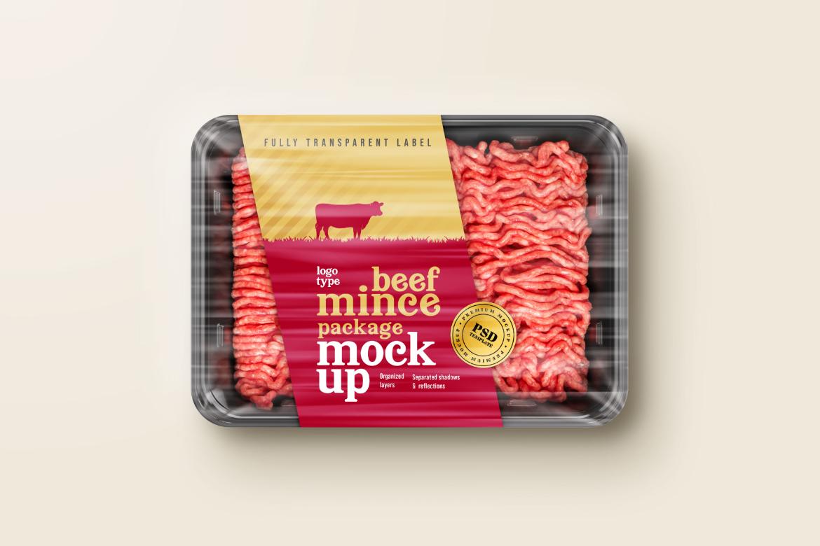 Beef Mince Package Mockup Set