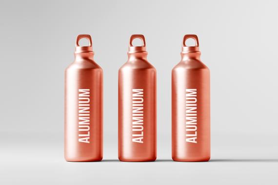 Aluminum Water Bottle Mockup Bundle