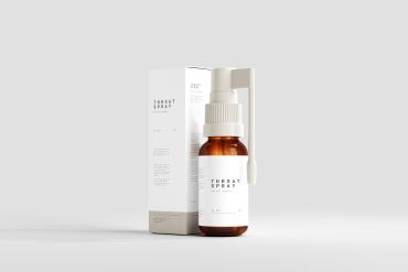 Throat Spray Pump Bottle Mock-Ups