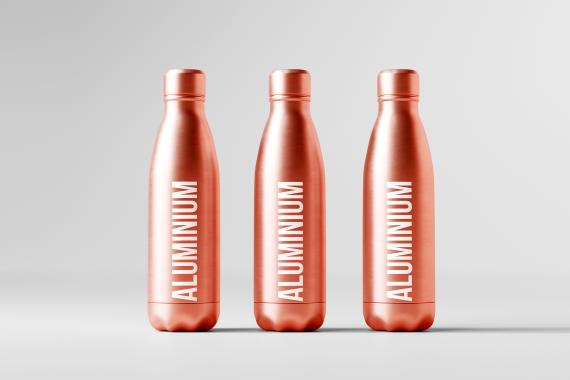 Aluminum Water Bottle Mockup Bundle