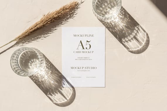 Branding Invitation Card & A5 Mockup