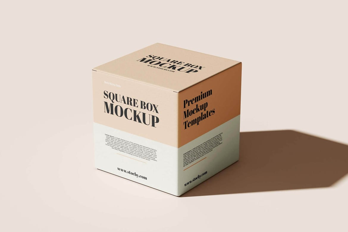 Square Box Mockup Set
