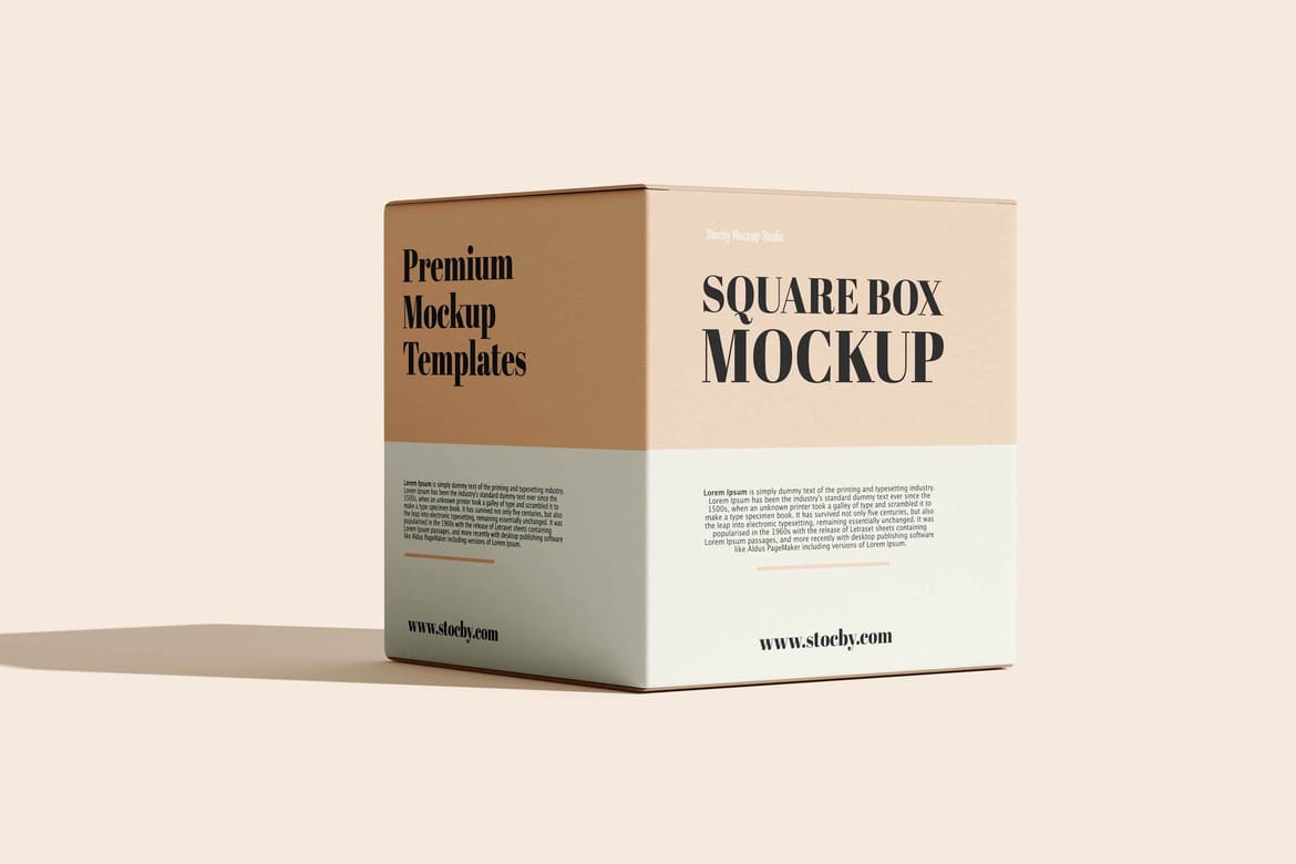 Square Box Mockup Set