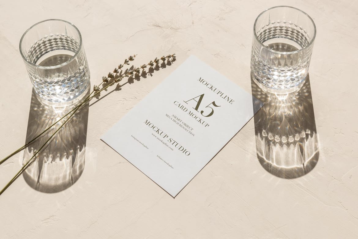 Branding Invitation Card & A5 Mockup