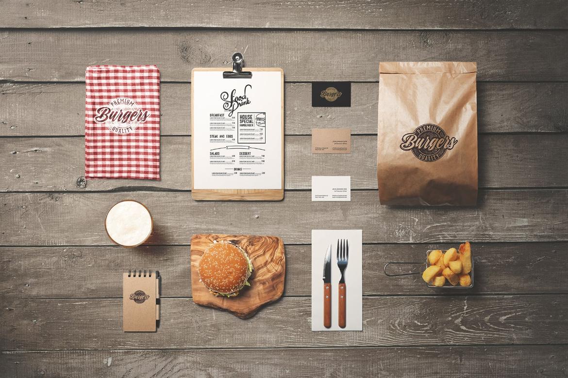 Burger Store Packaging Mockup 02