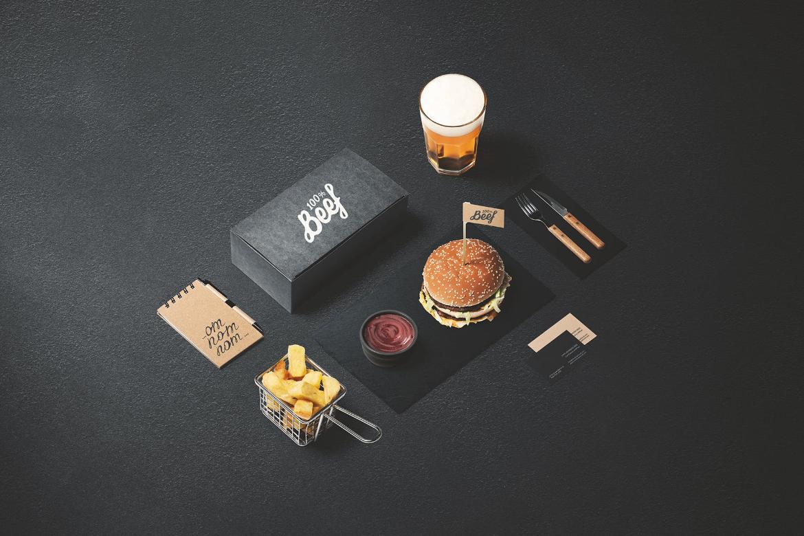 Burger Store Packaging Mockup 03
