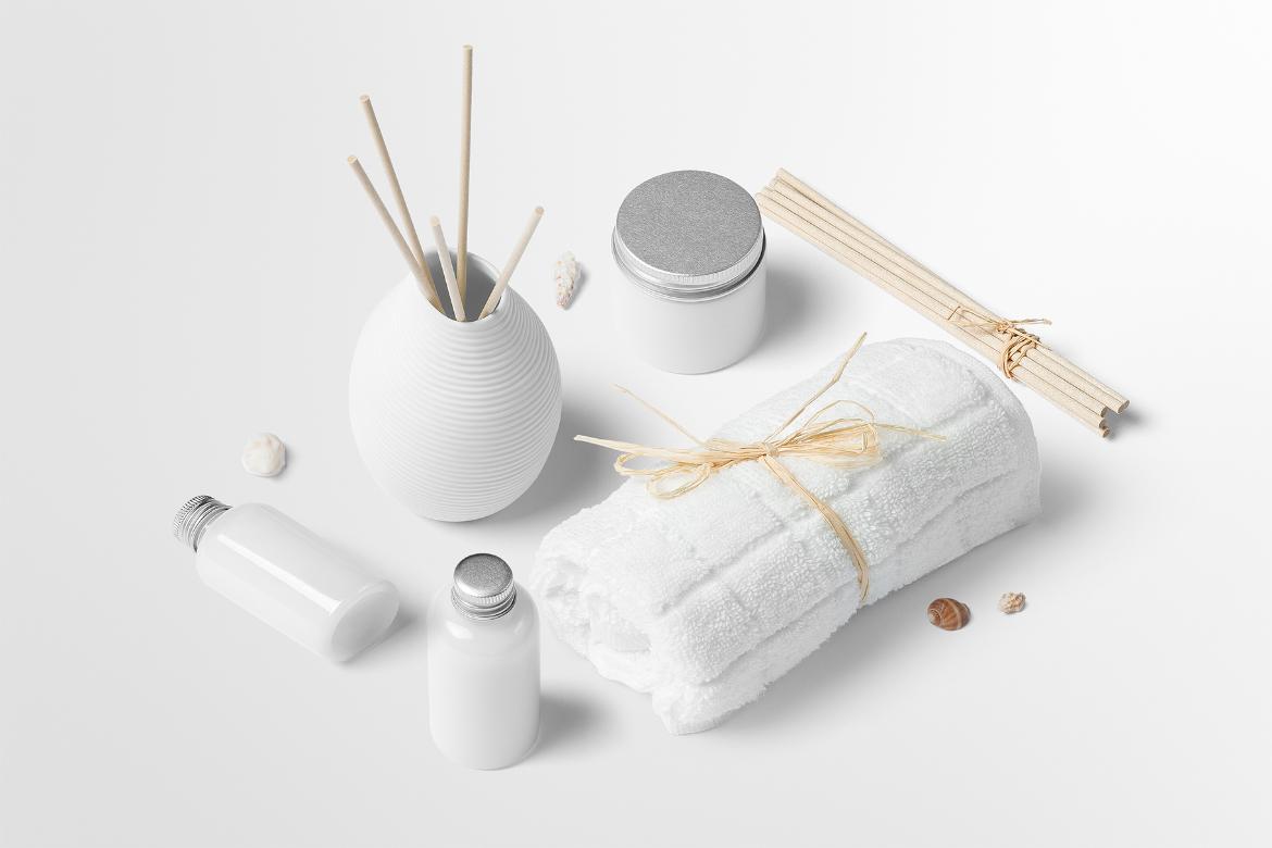 Cosmetics Mockup Scene Isometric 01
