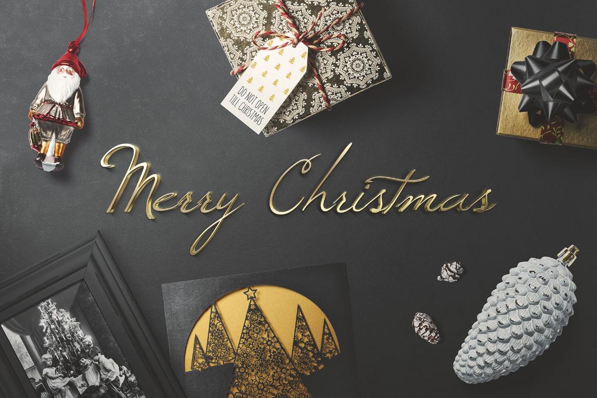 Christmas Holiday Card Mockup Scene 02