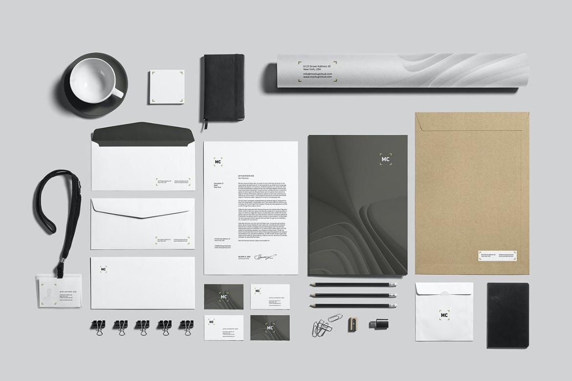 Business Stationery Branding Mockup Scene 02