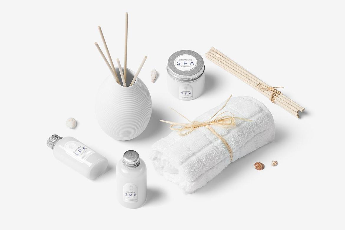Cosmetics Mockup Scene Isometric 01