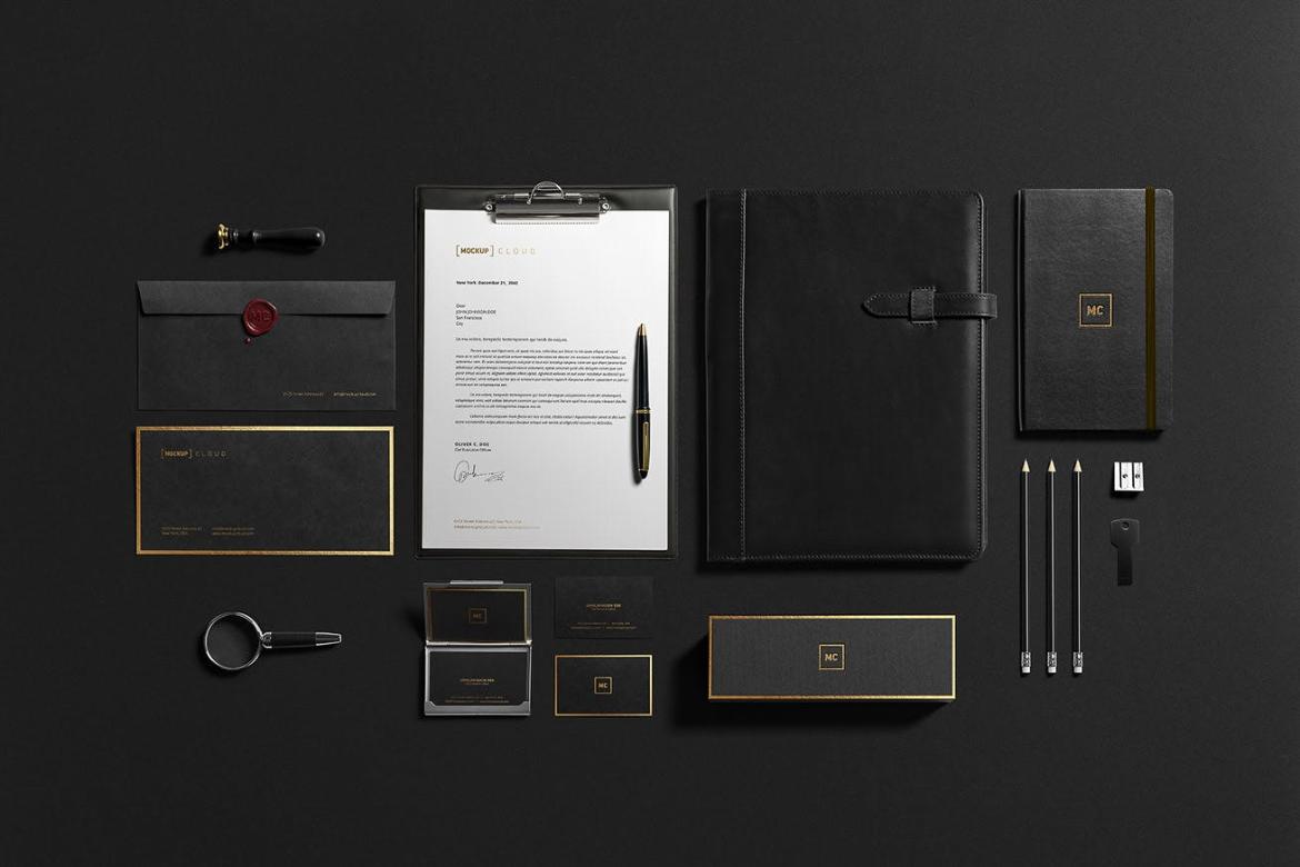 Premium Stationery Branding Mockup Scene 02