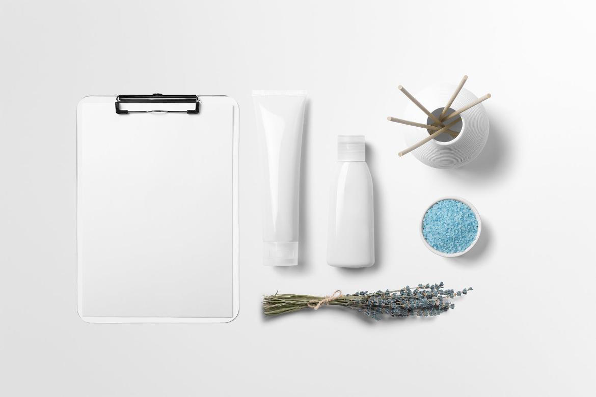 Cosmetics Mockup Scene Top View 02