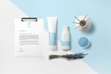 Cosmetics Mockup Scene Top View 02