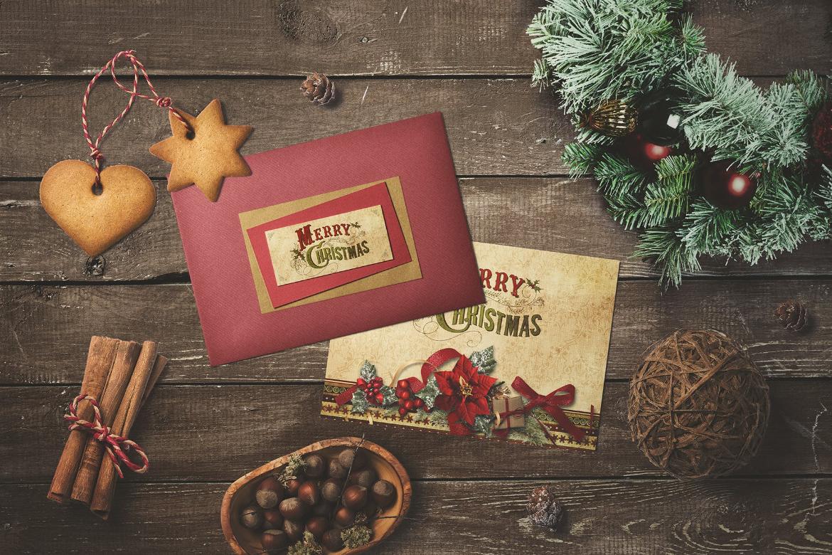 Christmas Holiday Card Mockup Scene 07