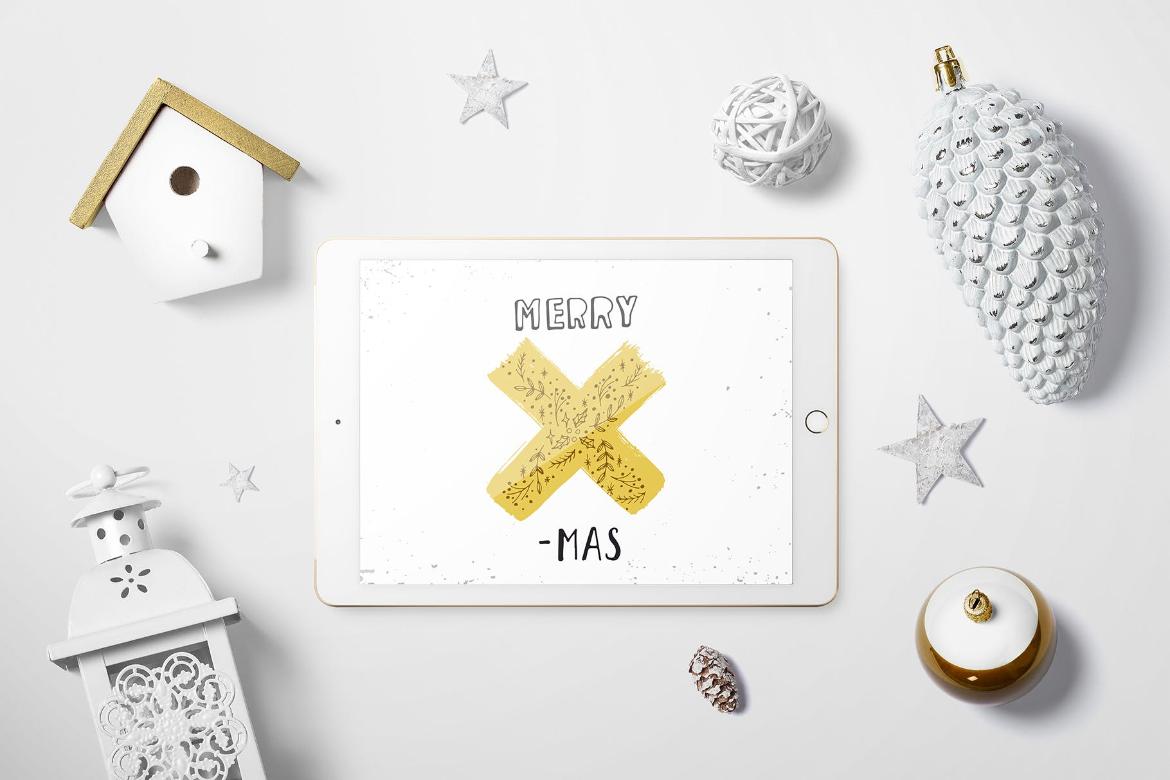 Christmas Holiday Card Mockup Scene 08