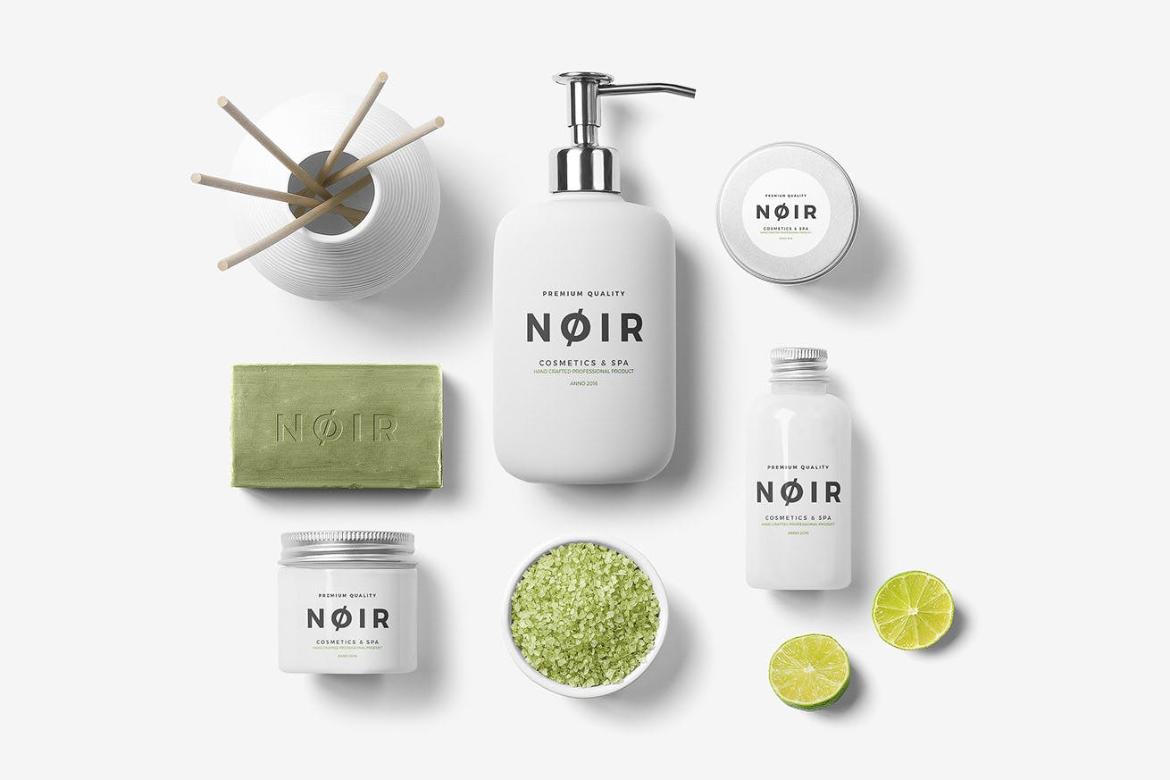 Cosmetics Mockup Scene Top View 05