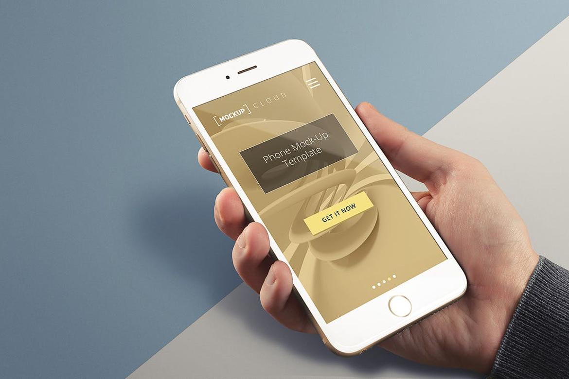 Smartphone iPhone 6 Plus Mockup Scene 04