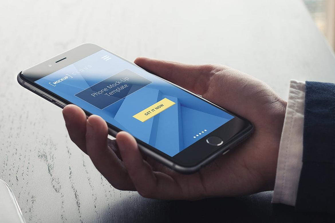 Smartphone iPhone 6 Plus Mockup Scene 05
