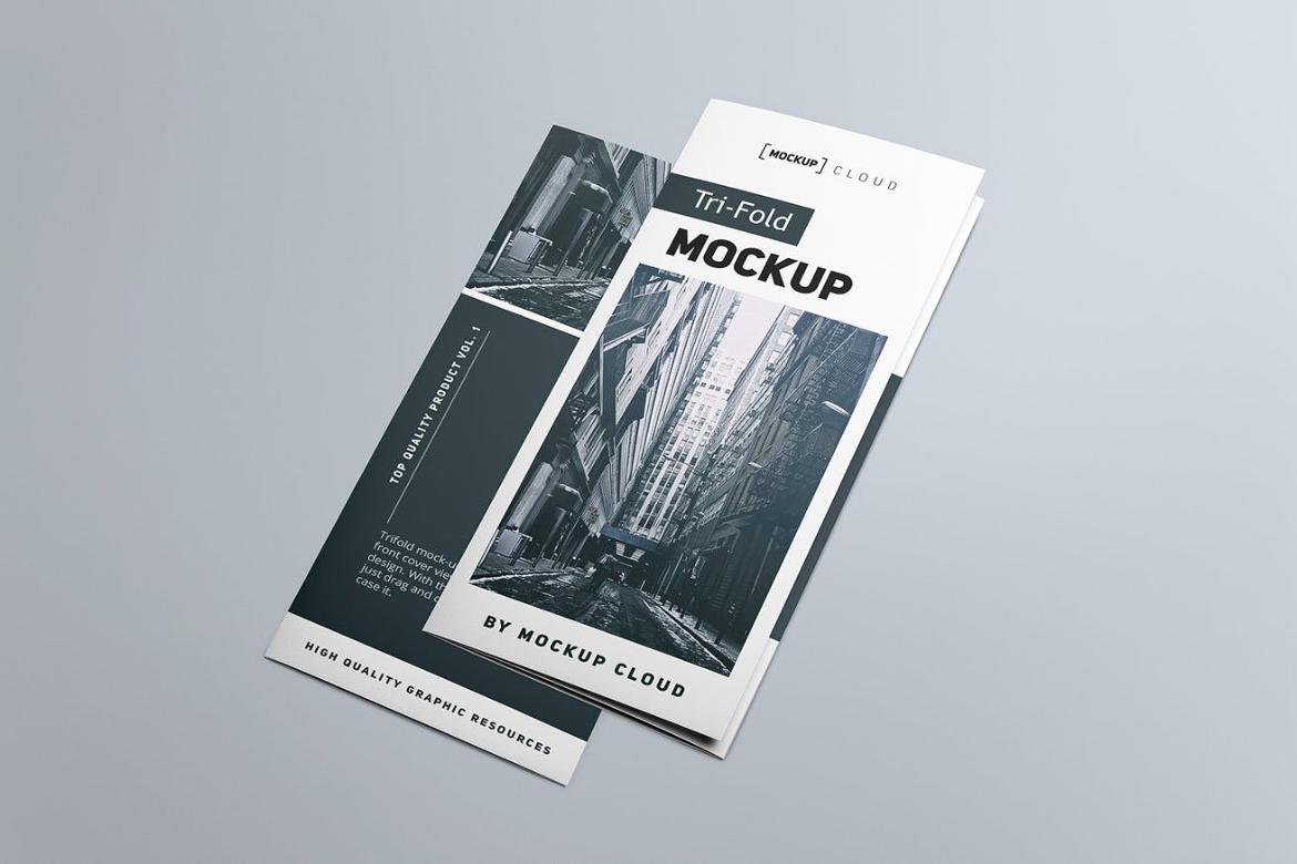 Tri fold Brochure Mockup Scene 01