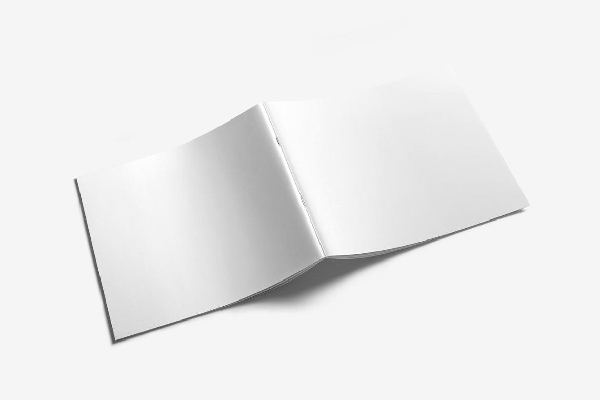 Square Brochure Spread Mockup Scene 02