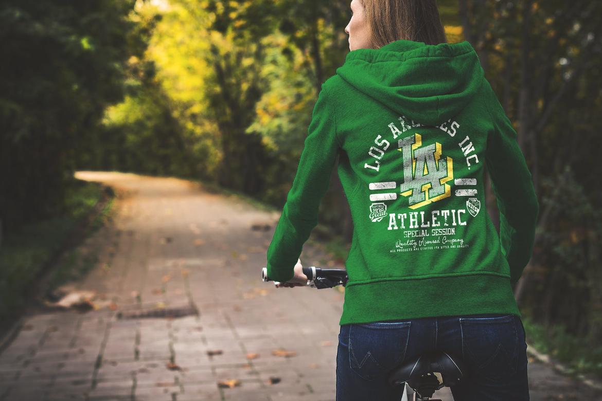 Hoodie Mockup Scene Female Model 02