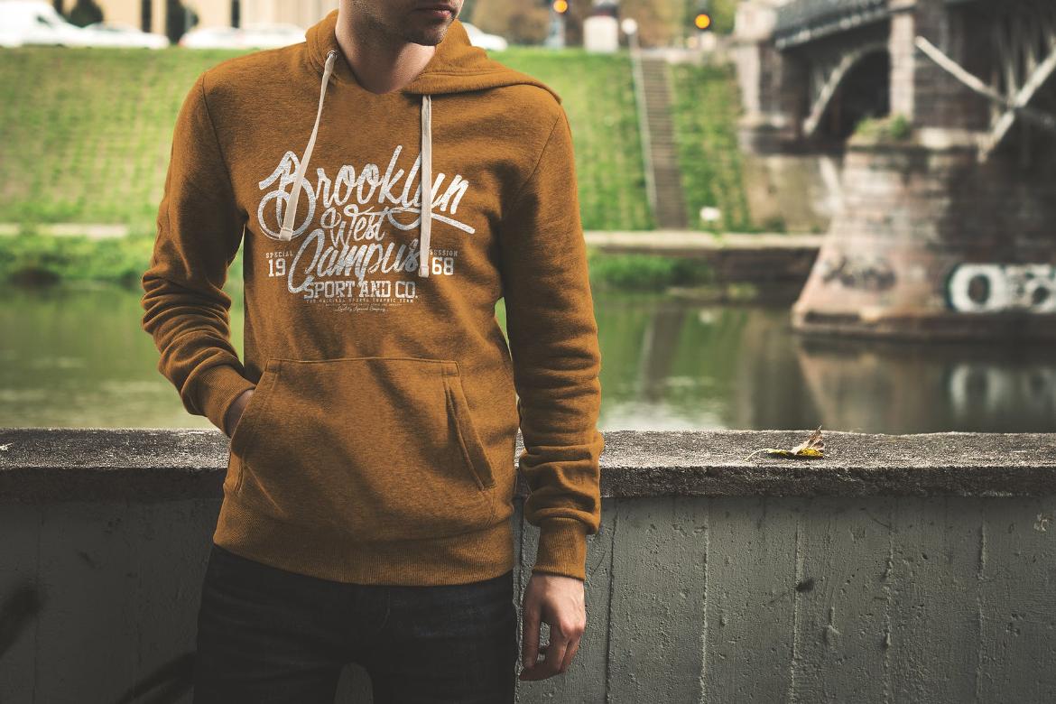 Hoodie Mockup Scene Male Model 03
