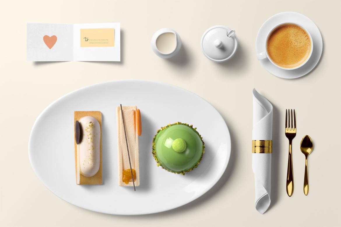 Food Mockup Desert Scene