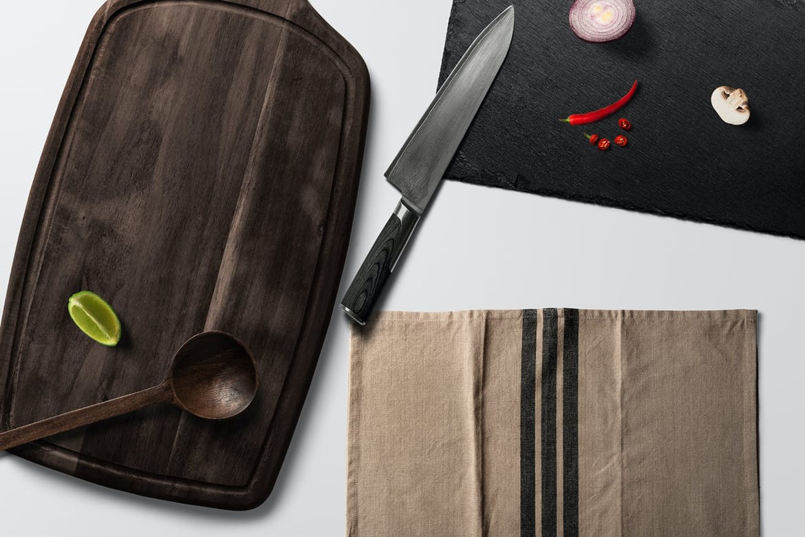Asian Food Mockup Kitchen Ready Scene 03