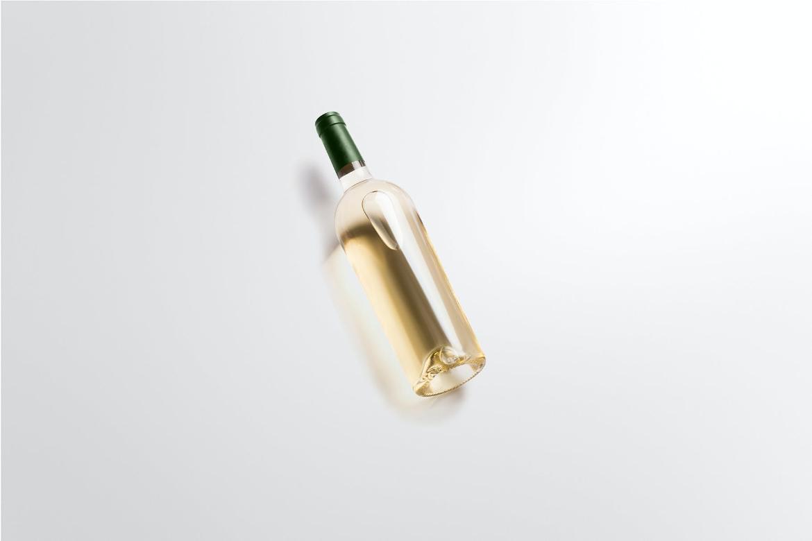 White Wine Bottle Food Mockup Scene