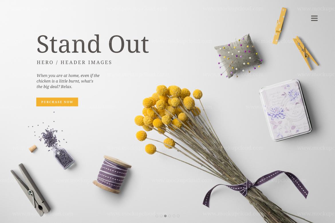 Craft Tools Top View Mockup Scene 02