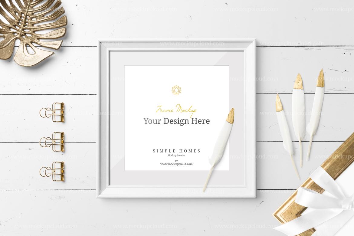 Frame Mockup Branding Top View Scene 02