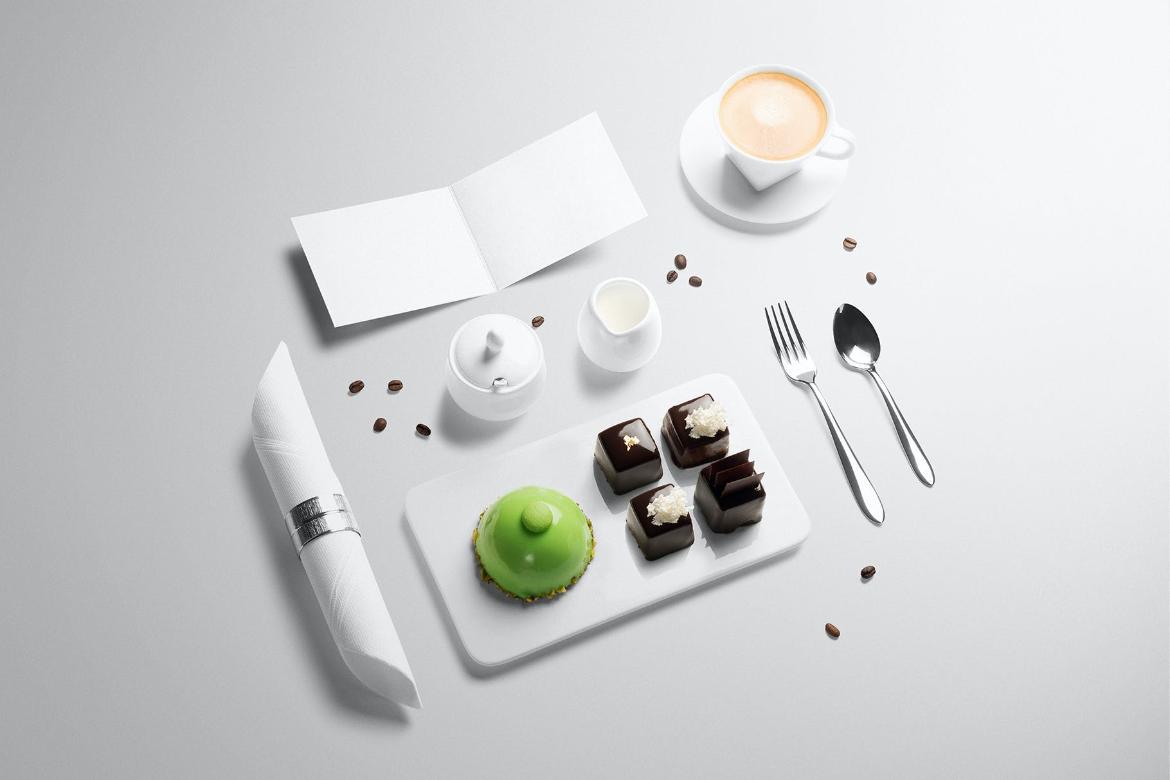 Invitation Card Coffee Mockup Scene