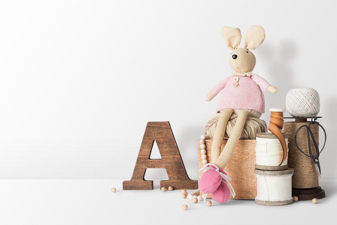 Kids Home Decor Front View Mockup Scene