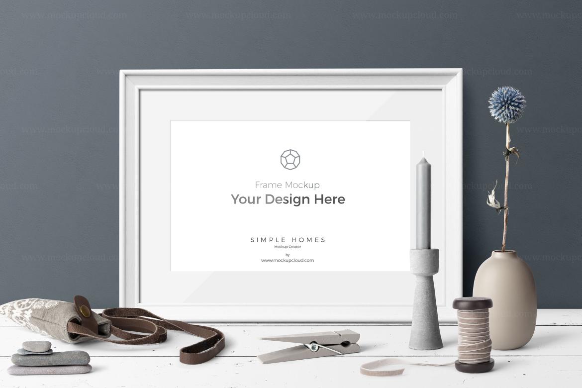 Frame Mockup Branding Front View Scene 04