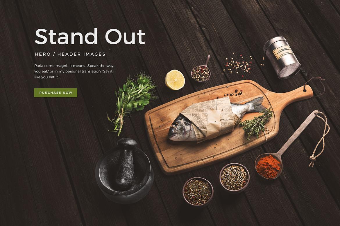 Fish on a Cooking Board Mockup Scene 02