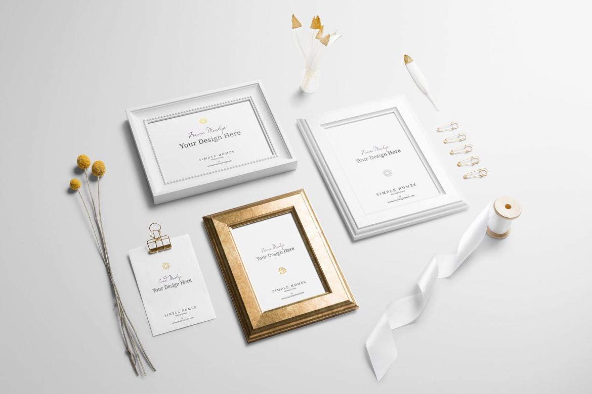 Frames Mockup and Decor Branding Scene 01