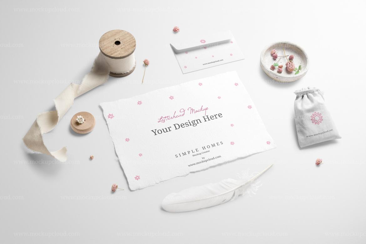 Painting Paper Mockup and Decor Scene 01