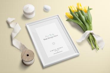 Frame Mockup and Decor Branding Scene 04