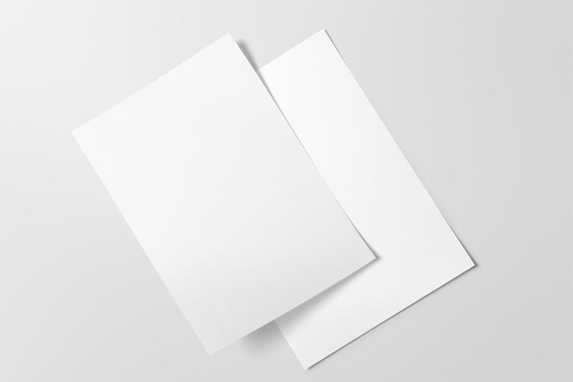Letterhead Floral Branding Mockup Top View Scene 02