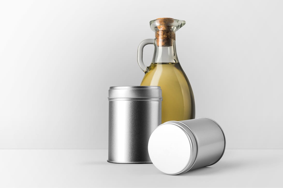 Herbs Packaging and Olive Oil Mockup Scene 01