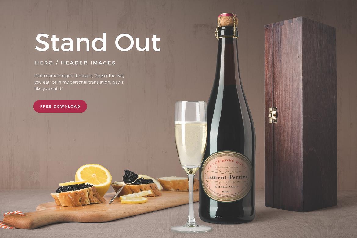 Champagne Bottle and Box Mockup Front View Scene 01