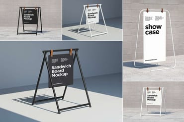 Sandwich Board Signs Mockups Kit