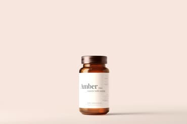 Amber Glass Jar Mockup