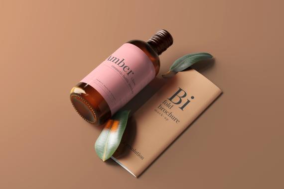 Amber Glass Bottle Mockups