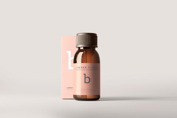 Amber Glass Bottle Mockups