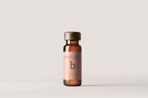 Amber Glass Vial Bottle Mockups